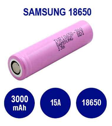 Samsung 30Q -18650 -15A – 3000mAh 3.6V – Lifeion